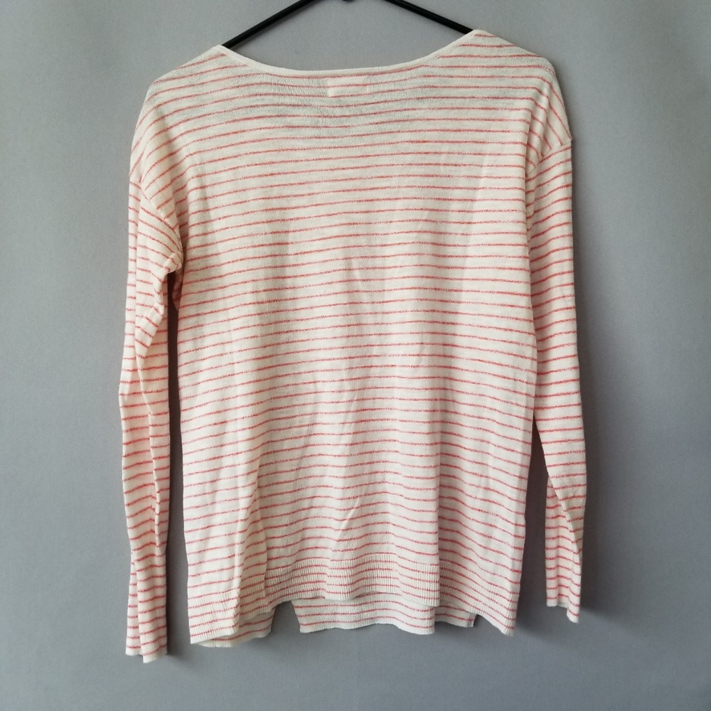 X OLD NAVY CREW NECK LS STRIPE KNIT LIGHT SWEATER - Picture 7 of 7